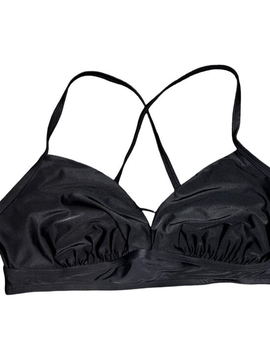 Time and Tru Other - Sz.1X (16W-18W)*Time And Tru*Black Strappy Bikini Top Only